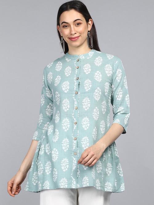 women printed regular tunic - 19336133 - Very Small Image - 1