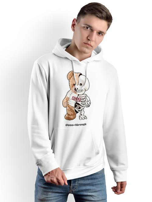 hooded front print sweatshirt - 19337043 - Very Small Image - 1