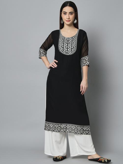 women's straight kurta - 19339981 - Very Small Image - 1