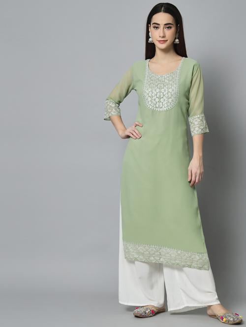 women's straight kurta - 19339983 - Very Small Image - 1