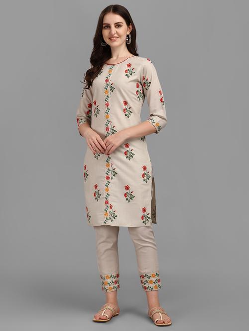 printed kurta pant set - 19343483 - Very Small Image - 1