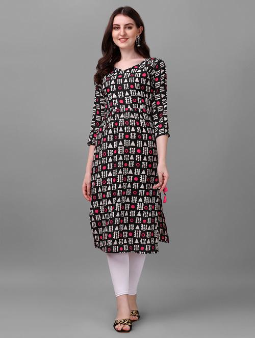 printed cotton straight kurta - 19343650 - Very Small Image - 1