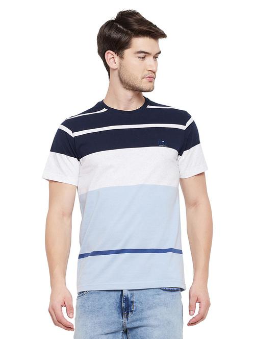 stripes cotton blend regular t-shirt - 19344204 - Very Small Image - 1