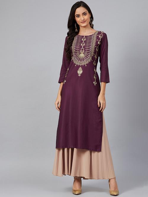 printed straight kurta - 19346357 - Very Small Image - 1