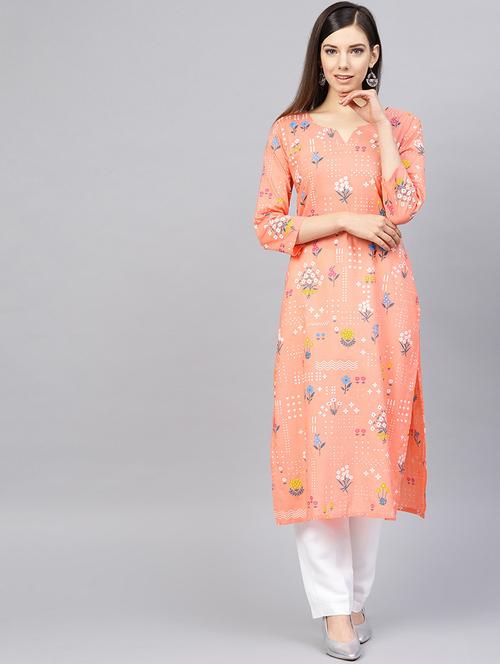 women's straight kurta - 19346776 - Very Small Image - 1