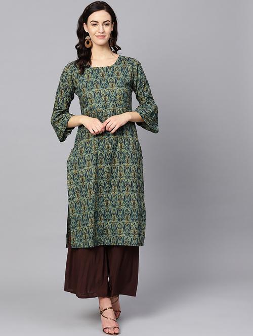 printed straight kurta - 19346891 - Very Small Image - 1