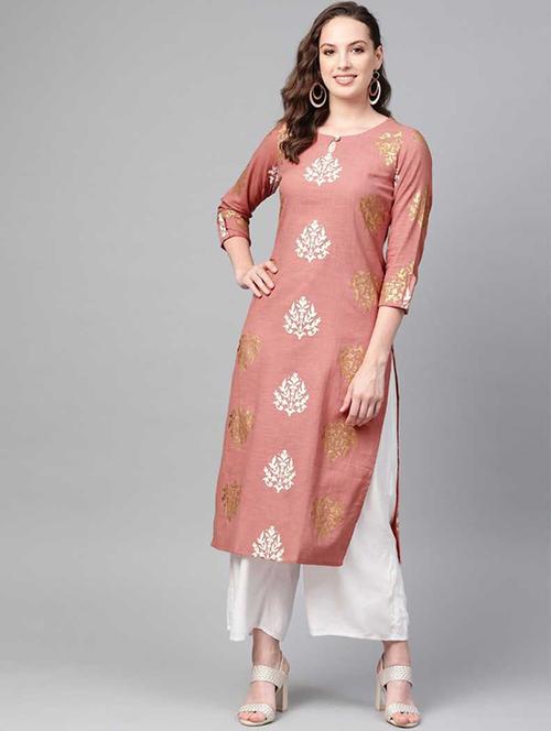 women's straight kurta - 19346949 - Very Small Image - 1