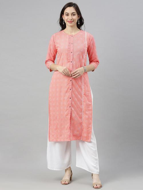 women's front slit kurta - 19347965 - Very Small Image - 1