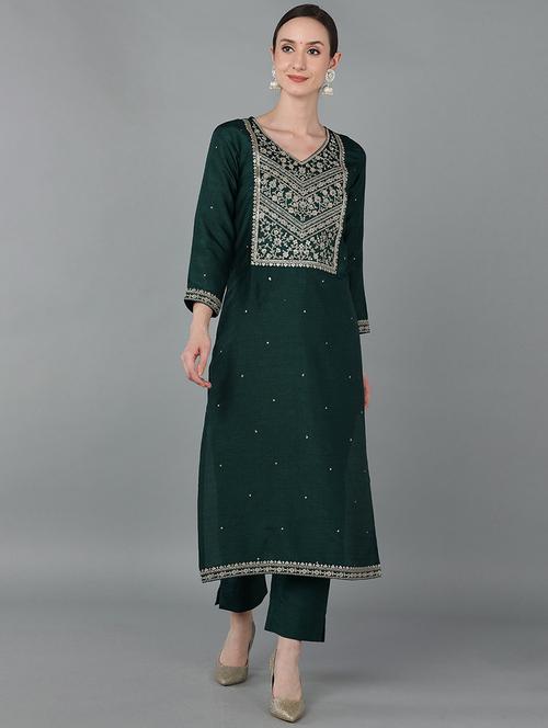 women's straight kurta - 19348538 - Very Small Image - 1