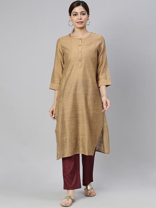 women's straight kurta - 19348927 - Very Small Image - 1