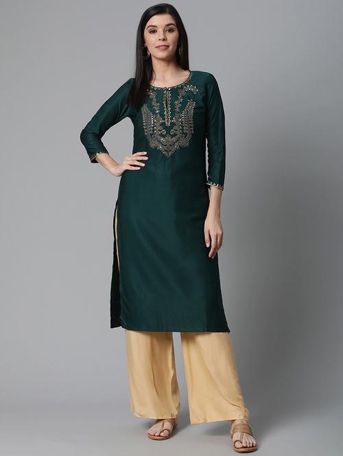 women's straight kurta - 19348963 - Very Small Image - 1