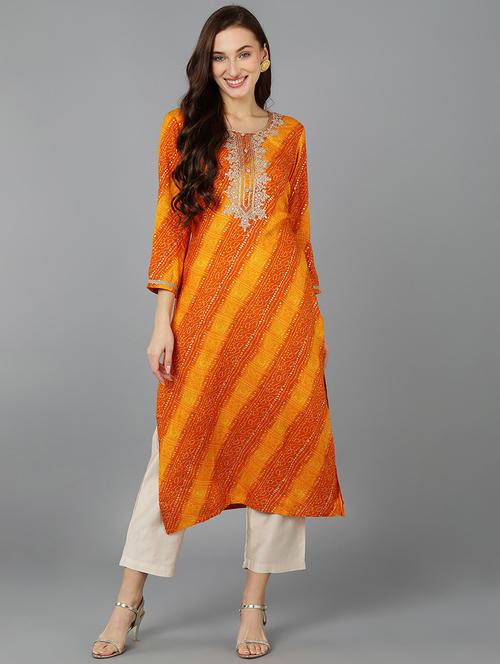 Women's Straight Kurta - 19349054 - Very Small Image - 1