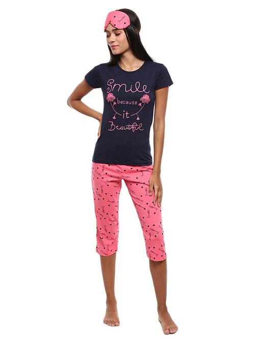 printed nightwear top and bottom set - 19349516 - Very Small Image - 1