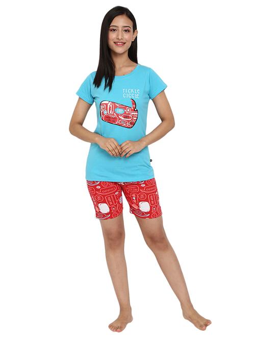 printed nightwear top and bottom set - 19349524 - Very Small Image - 1