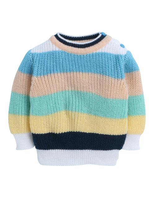 boys self design round neck sweater - 19349604 - Very Small Image - 1