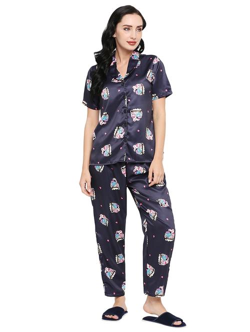 women printed night suit set - 19349768 - Very Small Image - 1