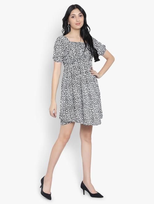 women's fit & flare printed dress - 19349787 - Very Small Image - 1