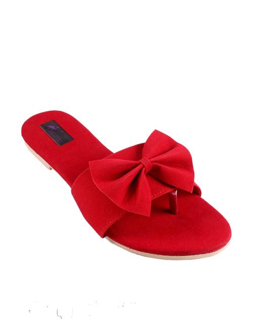 solid bow detailed slip on flats - 19351402 - Very Small Image - 1