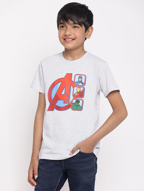 boys round neck front print t-shirt - 19352875 - Very Small Image - 1