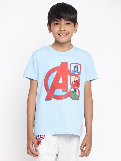 boys round neck front print t-shirt - 19352876 - Very Small Image - 1