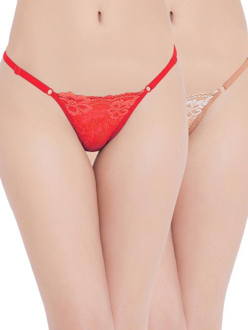 pack of 2 lycra thongs panty - 19353936 - Very Small Image - 1