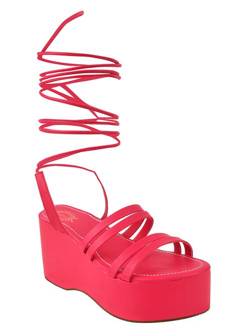 shoetopia retro style pink platform heels for women & girls - 19354118 - Very Small Image - 1