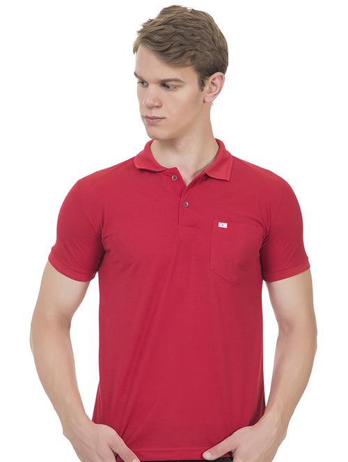 cotton blend solid polo t-shirt - 19355247 - Very Small Image - 1
