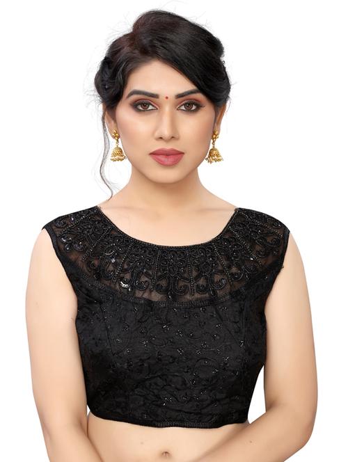 black  self design regular blouse - 19355384 - Very Small Image - 1