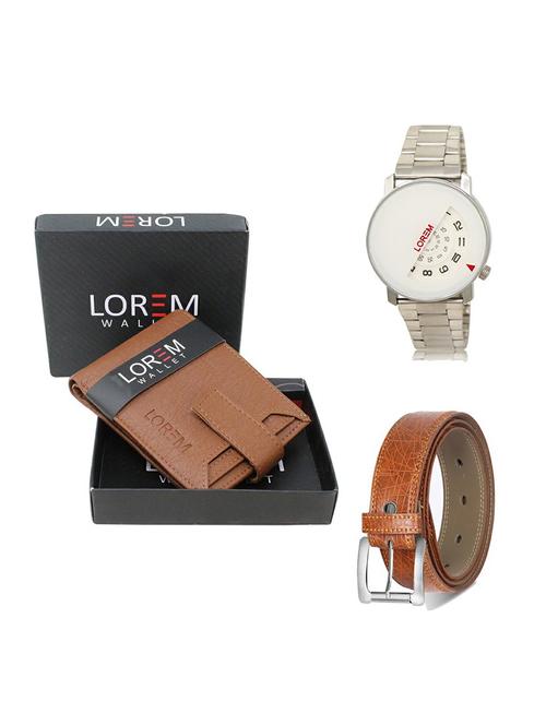 belt, wallet & watch gift combo - 19356105 - Very Small Image - 1