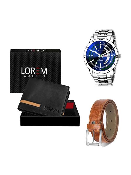 belt, wallet & watch gift combo - 19356272 - Very Small Image - 1