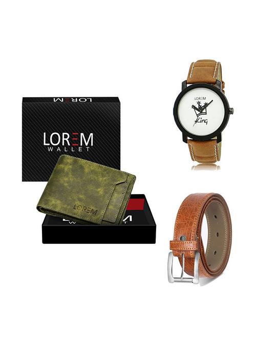 belt, wallet & watch gift combo - 19356696 - Very Small Image - 1