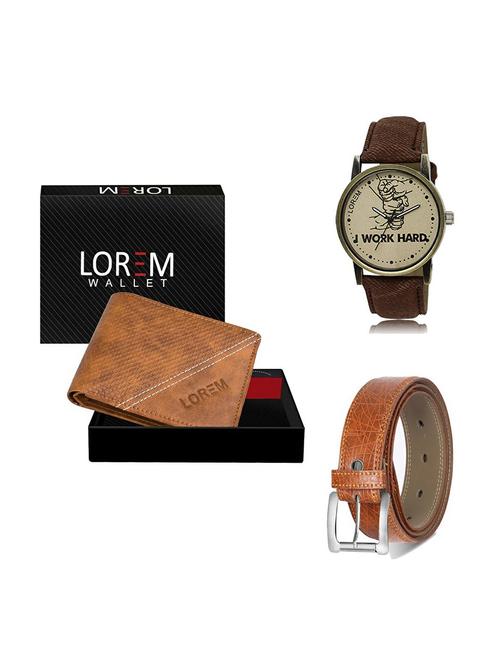 belt, wallet & watch gift combo - 19357208 - Very Small Image - 1