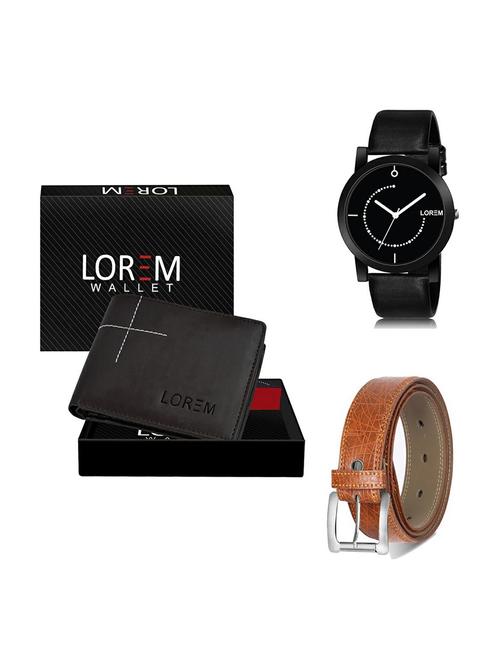 belt, wallet & watch gift combo - 19357576 - Very Small Image - 1