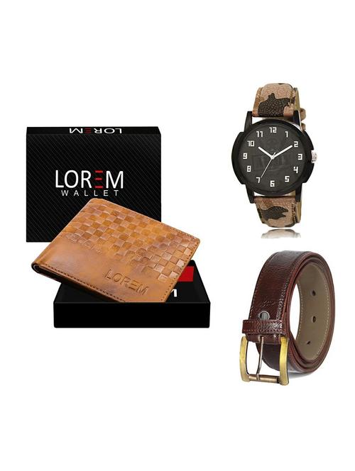 belt, wallet & watch gift combo - 19358994 - Very Small Image - 1