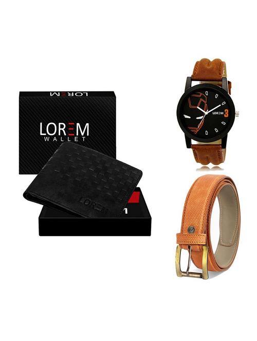 belt, wallet & watch gift combo - 19359133 - Very Small Image - 1