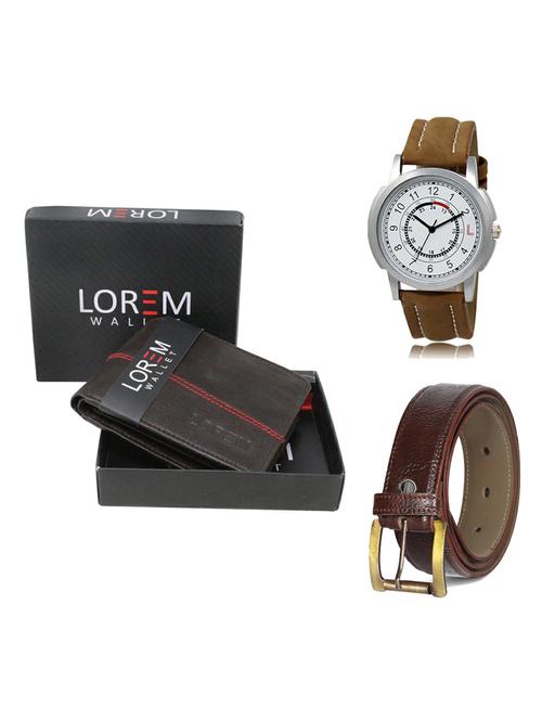 belt, wallet & watch gift combo - 19362144 - Very Small Image - 1