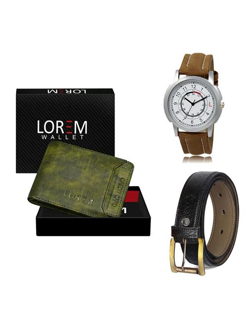 belt, wallet & watch gift combo - 19362203 - Very Small Image - 1
