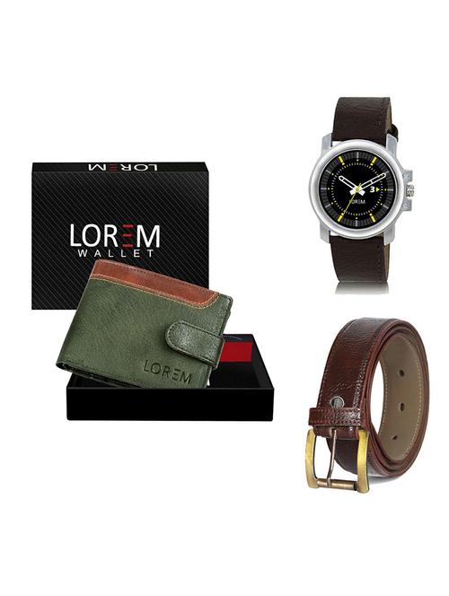 belt, wallet & watch gift combo - 19364623 - Very Small Image - 1