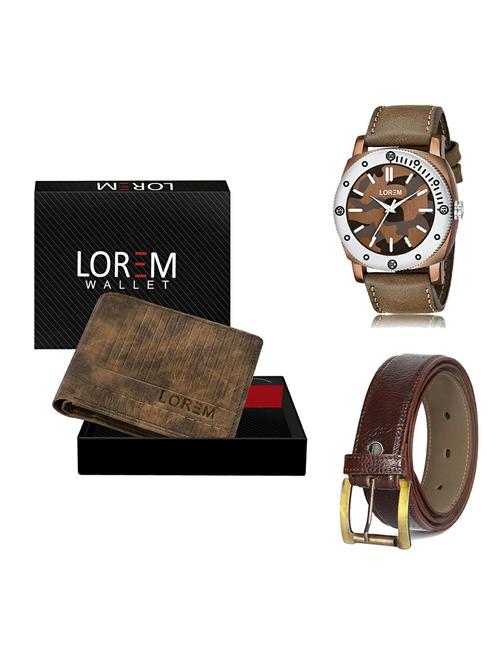 belt, wallet & watch gift combo - 19365244 - Very Small Image - 1