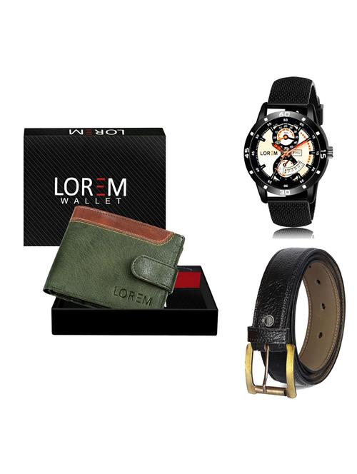 belt, wallet & watch gift combo - 19365703 - Very Small Image - 1