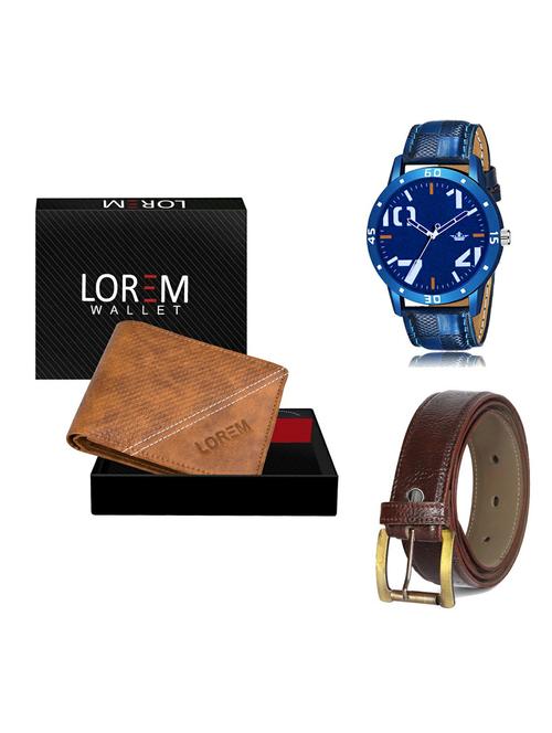 belt, wallet & watch gift combo - 19366070 - Very Small Image - 1