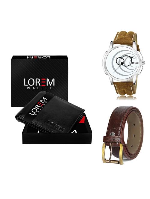 belt, wallet & watch combo - 19366556 - Very Small Image - 1