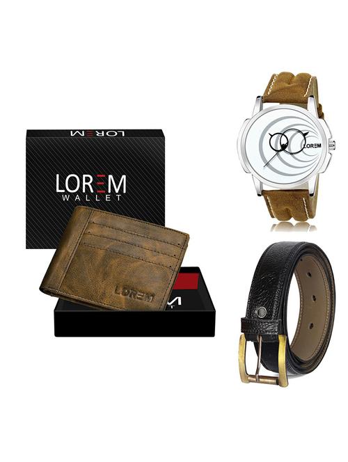 belt, wallet & watch combo - 19366567 - Very Small Image - 1