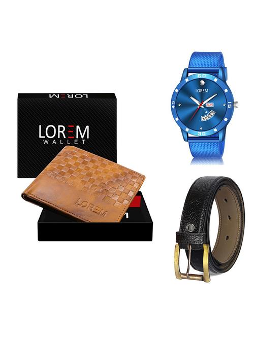 belt, wallet & watch gift combo - 19368108 - Very Small Image - 1