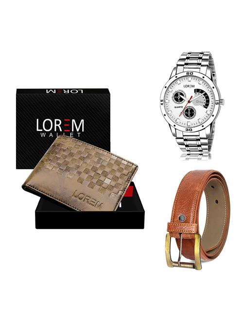 belt, wallet & watch gift combo - 19368576 - Very Small Image - 1