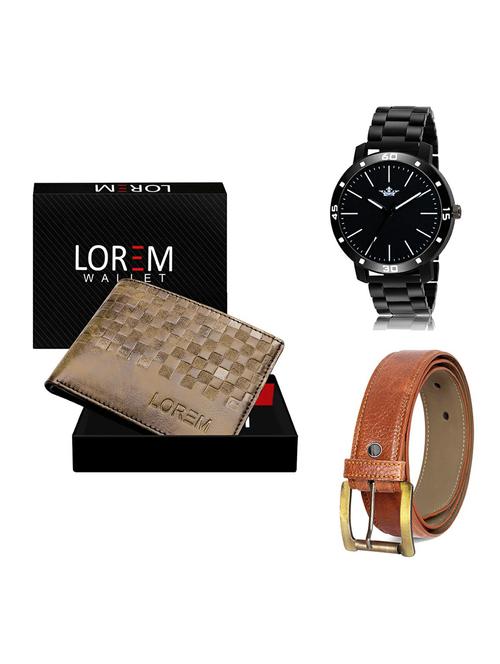 belt, wallet & watch gift combo - 19369026 - Very Small Image - 1