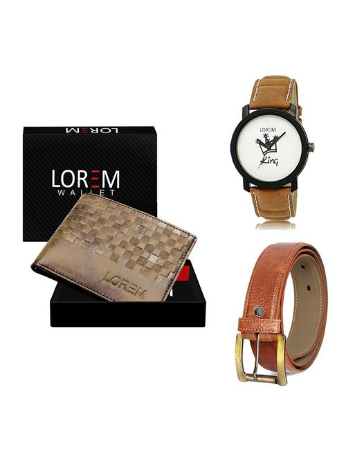 belt, wallet & watch gift combo - 19369386 - Very Small Image - 1