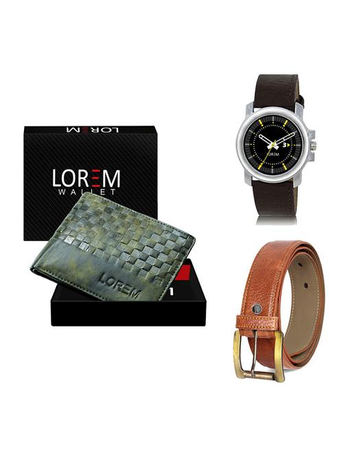 belt, wallet & watch gift combo - 19370108 - Very Small Image - 1