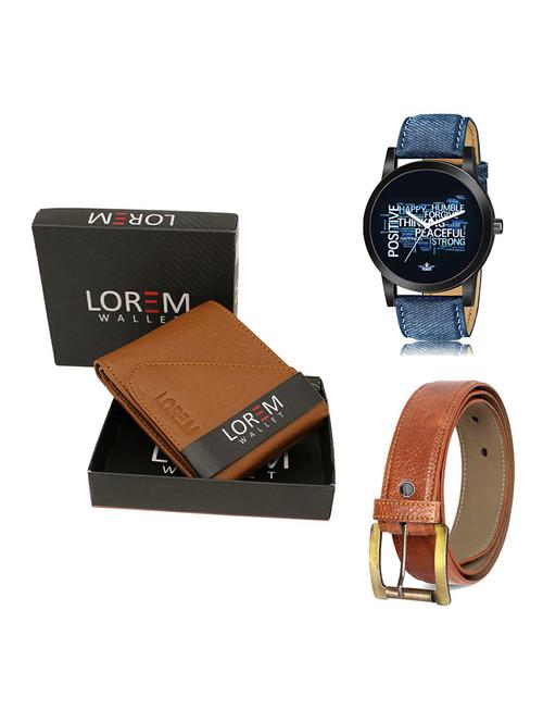belt, wallet & watch gift combo - 19370612 - Very Small Image - 1