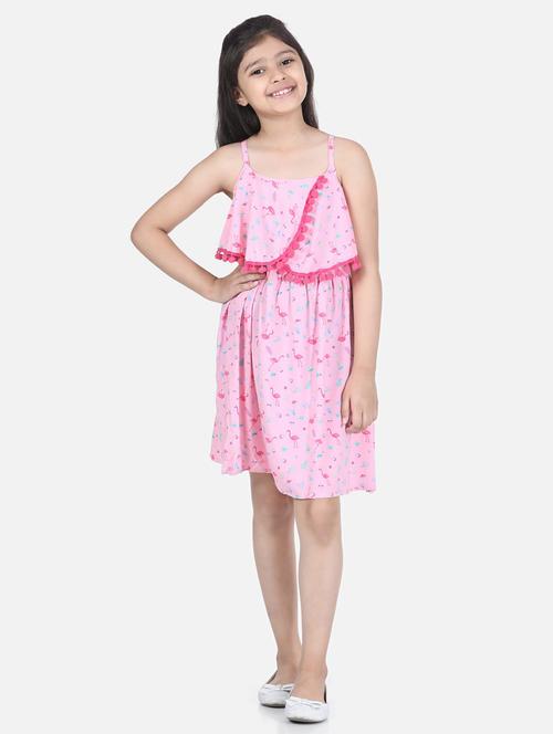 girls round neck sleeveless frock - 19370807 - Very Small Image - 1
